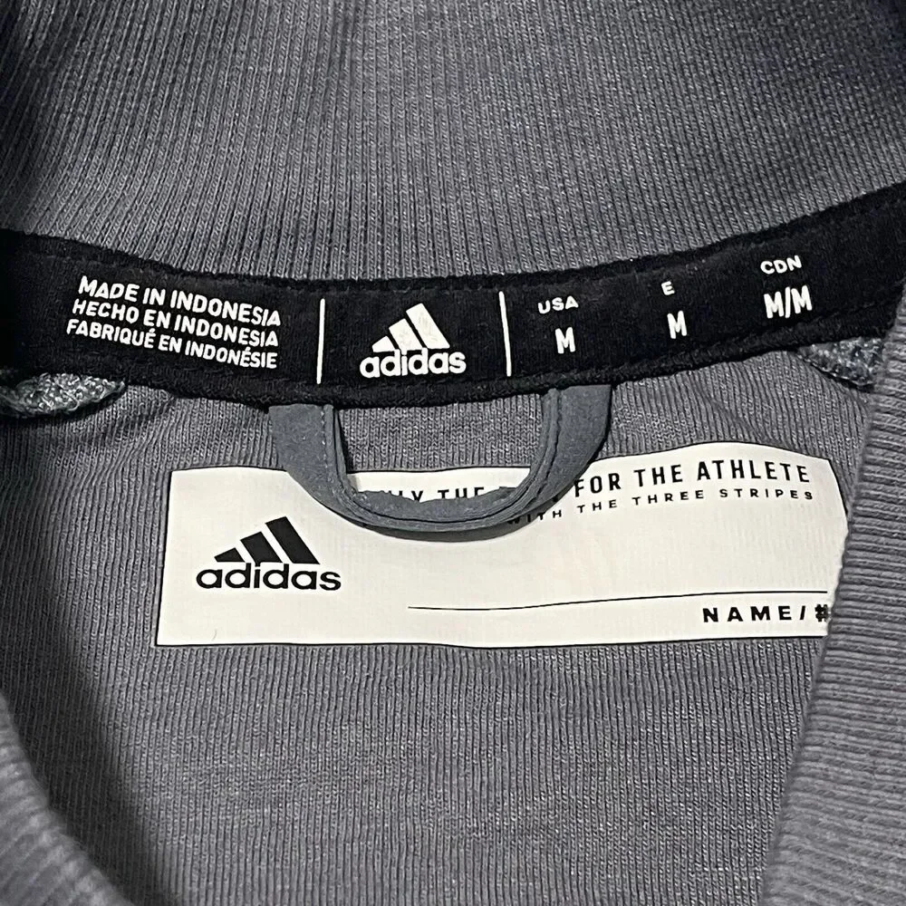 Adidas Onix Jacket Mens Medium Gray Bomber Water Resistant Lightweight CY9714